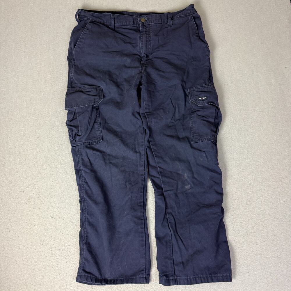 Tyndale FR Cargo Work Pants CAT 2 NFPA 2112 Arc Rated Navy W34 L32
